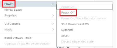 VM options power off